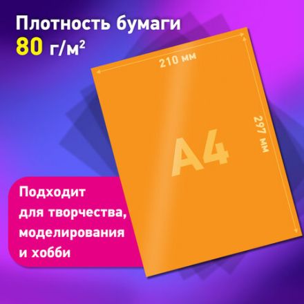 Цветная бумага А4 ТОНИРОВАННАЯ В МАССЕ, 60 листов, 12 цветов, в папке, 80 г/м2, BRAUBERG, 210х297 мм, 117615