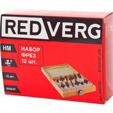 Набор фрез REDVERG 6мм (12шт) (840782)