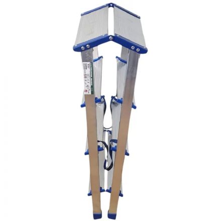 Стремянка двухсторонняя алюм широкая площадка 4ст TARKO 14204е Стремянка двухсторонняя алюм широкая площадка 4ст TARKO 14204е