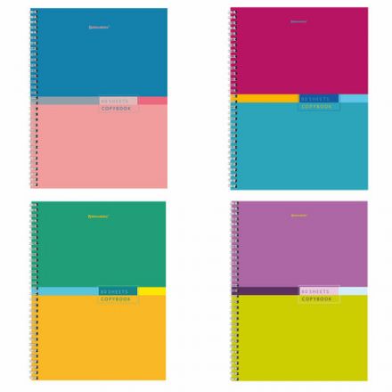 Тетрадь А4, 80 л., BRAUBERG, гребень, клетка, обложка твердая, "Color", 404055 Тетрадь А4, 80 л., BRAUBERG, гребень, клетка, обложка твердая, "Color", 404055