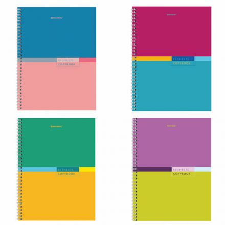 Тетрадь А4, 80 л., BRAUBERG, гребень, клетка, обложка твердая, "Color", 404055 Тетрадь А4, 80 л., BRAUBERG, гребень, клетка, обложка твердая, "Color", 404055