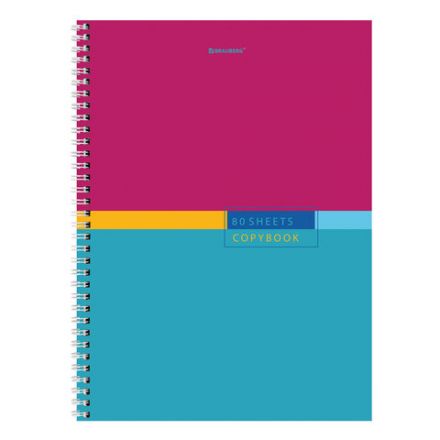 Тетрадь А4, 80 л., BRAUBERG, гребень, клетка, обложка твердая, "Color", 404055 Тетрадь А4, 80 л., BRAUBERG, гребень, клетка, обложка твердая, "Color", 404055