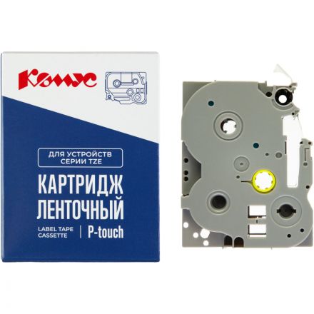 Картридж Комус TZE-745(Brother TZE-745 белый на зеленом ,18мм/8м)