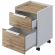 Тумба мобильная Комус Мебель К-Loft 241T003 434х400х555 дуб натур/белый Тумба мобильная Комус Мебель К-Loft 241T003 434х400х555 дуб натур/белый