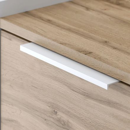 Тумба мобильная Комус Мебель К-Loft 241T003 434х400х555 дуб натур/белый Тумба мобильная Комус Мебель К-Loft 241T003 434х400х555 дуб натур/белый