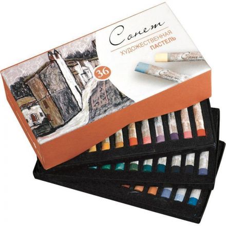 Пастель сухая художественная Сонет, 36 цв., 7141225 Пастель сухая художественная Сонет, 36 цв., 7141225