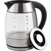 Чайник SCARLETT SC-EK27G13, электрический, 2200Вт, 2л, стекло, сталь/черный Чайник SCARLETT SC-EK27G13, электрический, 2200Вт, 2л, стекло, сталь/черный