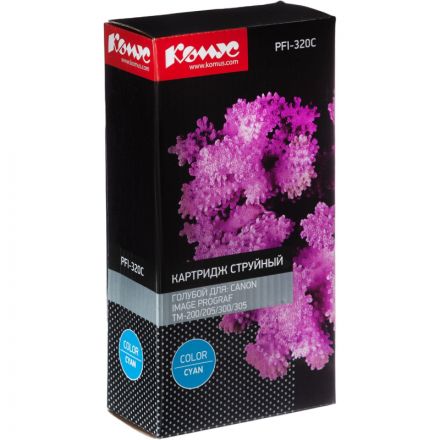 Картридж струйный Комус PFI-320C (2891C001) гол. для TM-200/205/300/305 Картридж струйный Комус PFI-320C (2891C001) гол. для TM-200/205/300/305