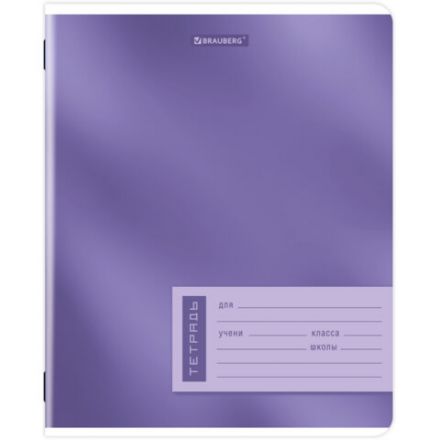 Тетрадь 18 л. BRAUBERG клетка, обложка картон, ONE COLOUR, 107783