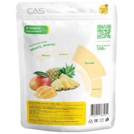 Фруктовый микс Filipino Sun Экзотик манго, ананас 100 г