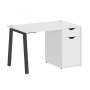 Home Office Стол письменный VR.SP-3-118.1.A Белый бриллиант/Антрацит металл 1180*720*750