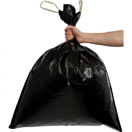 Мешки для мусора ПВД 120л 60мкм 10шт/рул черные 70х90см Комус с завязками Мешки для мусора ПВД 120л 60мкм 10шт/рул черные 70х90см Комус с завязками