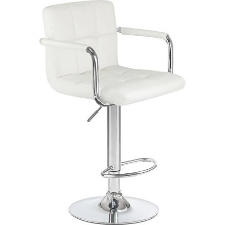 Стул барный LO_DOBRIN KRUGER ARM LM-5011_CH-M_EL белый