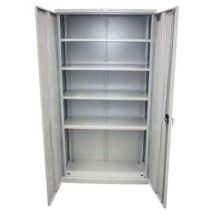 Шкаф металлический офисный BRABIX "MK 18/91/46", 1830х915х460 мм, 47 кг, 4 полки, разборный, 291136, S204BR180202 Шкаф металлический офисный BRABIX "MK 18/91/46", 1830х915х460 мм, 47 кг, 4 полки, разборный, 291136, S204BR180202