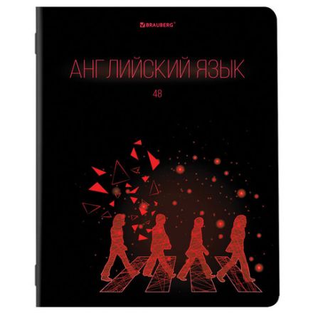 Тетради предметные, КОМПЛЕКТ 12 ПРЕДМЕТОВ, 48 листов, глянцевый УФ-лак, BRAUBERG, "DARK", 404028