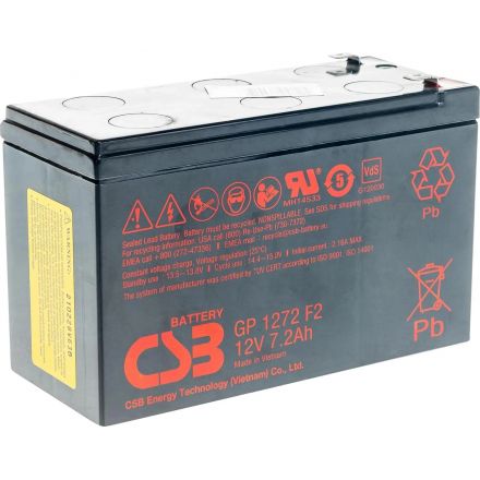 Батарея для ИБП CSB серия GP, GP1272 F2 CSB, 12В/7.2Ач, клеммы F2