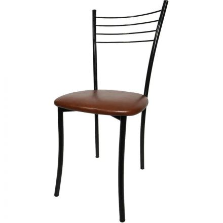 Стул MKM_Бистро lite 43х91,5 коричневый мерц/черный глянец