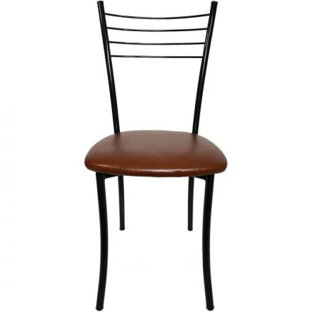 Стул MKM_Бистро lite 43х91,5 коричневый мерц/черный глянец