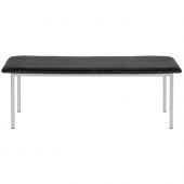 Банкетка UD_Ида БМ7 3-х мест. каркас серый ral 9006 М, к/з черн. K01 Банкетка UD_Ида БМ7 3-х мест. каркас серый ral 9006 М, к/з черн. K01