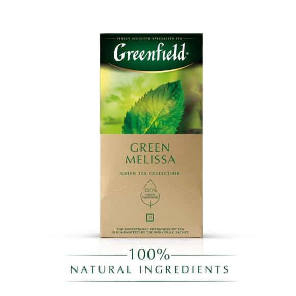Чай Greenfield Green Melissa зеленый фольгир.25пак/уп 0435-10