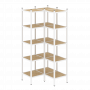 Loft Угловой внутренний стеллаж наборный VR.L-32 Тиквуд светлый/Белый металл 862*862*1869