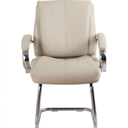 Конференц-кресло BN_SH_EChair-516V PU кожзам бежевый, хром