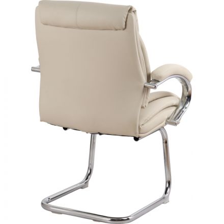 Конференц-кресло BN_SH_EChair-516V PU кожзам бежевый, хром