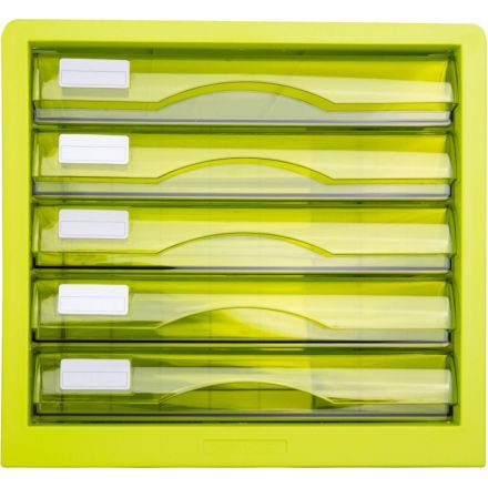 Бокс с выдвижными лотками Deli E9777G, 5 выдвижн лотков зеленый Бокс с выдвижными лотками Deli E9777G, 5 выдвижн лотков зеленый