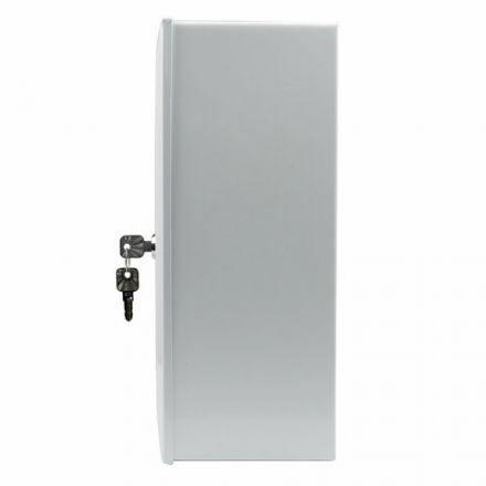 Шкафчик-аптечка металлический, навесной, 1 полка, ключевой замок, стекло, 330x280x140 мм Шкафчик-аптечка металлический, навесной, 1 полка, ключевой замок, стекло, 330x280x140 мм