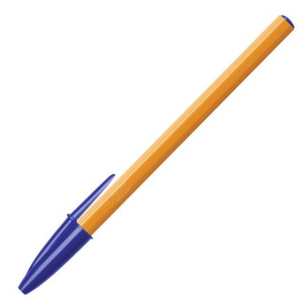Ручка шариковая BIC "Orange", СИНЯЯ, корпус оранжевый, узел 0,8 мм, линия письма 0,3 мм, 8099221