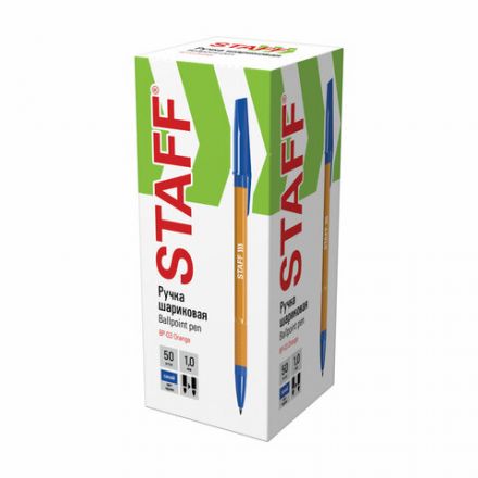 Ручка шариковая STAFF "Basic BP-03 Orange", СИНЯЯ, корпус оранжевый, узел 1 мм, линия письма 0,5 мм, 143741 Ручка шариковая STAFF "Basic BP-03 Orange", СИНЯЯ, корпус оранжевый, узел 1 мм, линия письма 0,5 мм, 143741