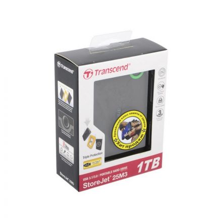 Портативный HDD Transcend StoreJet 25M3 Iron 1Tb 2.5, USB 3.0, TS1TSJ25M3S Портативный HDD Transcend StoreJet 25M3 Iron 1Tb 2.5, USB 3.0, TS1TSJ25M3S