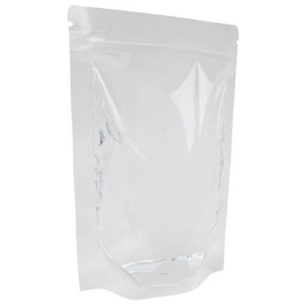 Пакеты дой-пак с замком ZIP LOCK, прозрачные, 100х150 + 30 мм, КОМПЛЕКТ 100 штук, 70 мкм, BRAUBERG, 700695