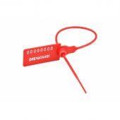 Пломба пластиковая номерная,одноразовая Универсал 320 мм,красный,1000 шт/уп