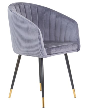 Стул обеденный DOBRIN MARY, серый велюр (1922-19) Стул обеденный DOBRIN MARY, серый велюр (1922-19)