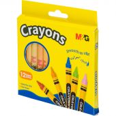 Мелки восковые M&G, круглый корпус, 12 цветов в наборе Мелки восковые M&G, круглый корпус, 12 цветов в наборе