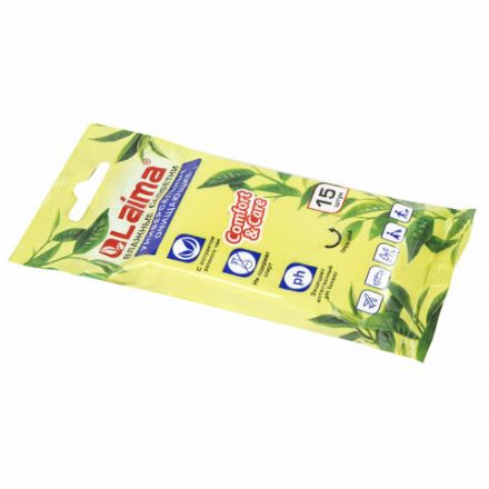 Салфетки влажные 15 шт., УНИВЕРСАЛЬНЫЕ, очищающие, с экстрактом зеленого чая, LAIMA, 125956 Салфетки влажные 15 шт., УНИВЕРСАЛЬНЫЕ, очищающие, с экстрактом зеленого чая, LAIMA, 125956