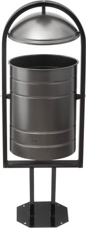 Урна уличная 370х300х1000 серебряная Урна уличная 370х300х1000 серебряная