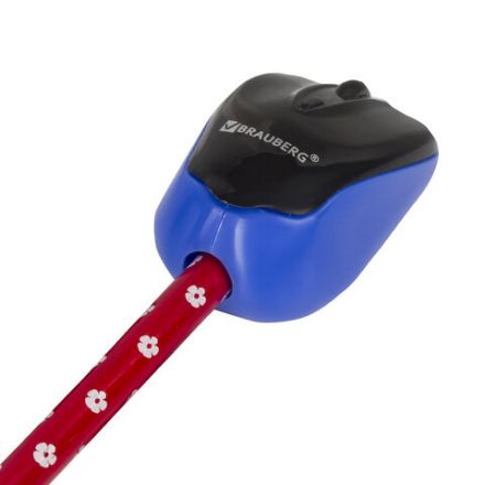 Точилка BRAUBERG "Click", с контейнером, пластиковая, корпус ассорти, 228445 Точилка BRAUBERG "Click", с контейнером, пластиковая, корпус ассорти, 228445