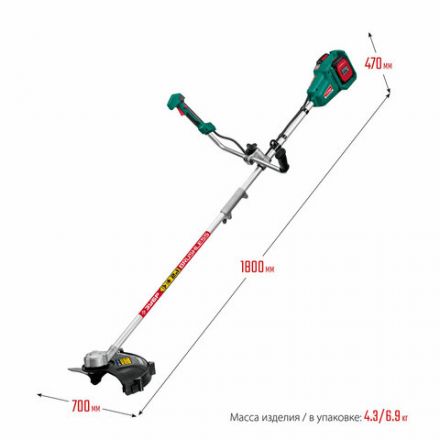 Триммер АККУМУЛЯТОРНЫЙ ЗУБР, с двумя аккумуляторами, 7000 об/мин, ширина скашивания 35 см, ТАБ-365-22 Триммер АККУМУЛЯТОРНЫЙ ЗУБР, с двумя аккумуляторами, 7000 об/мин, ширина скашивания 35 см, ТАБ-365-22