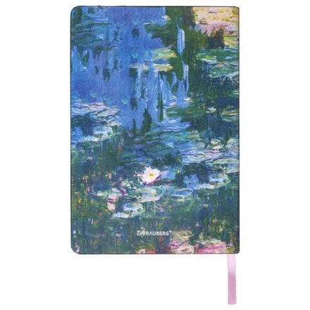 Блокнот А5 (143x210 мм), BRAUBERG VISTA "Claude Monet", под кожу, гибкий, срез фольга, 80 л., 112058 Блокнот А5 (143x210 мм), BRAUBERG VISTA "Claude Monet", под кожу, гибкий, срез фольга, 80 л., 112058