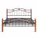 Кровать AT-126, дерево гевея/металл, 160*200 см (Queen bed), красный дуб/черный