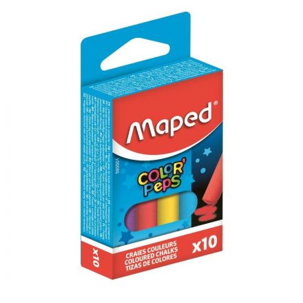 Мел Maped COLOR'PEPS цветной, круглый,средн.тверд,10цв/уп,593501