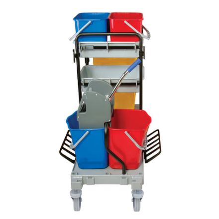 Тележка уборочная BRABIX, ведра 2х20 л, 2х11 л, механический отжим, держатель для мешка, мешок, 2 поддона, 601501 Тележка уборочная BRABIX, ведра 2х20 л, 2х11 л, механический отжим, держатель для мешка, мешок, 2 поддона, 601501