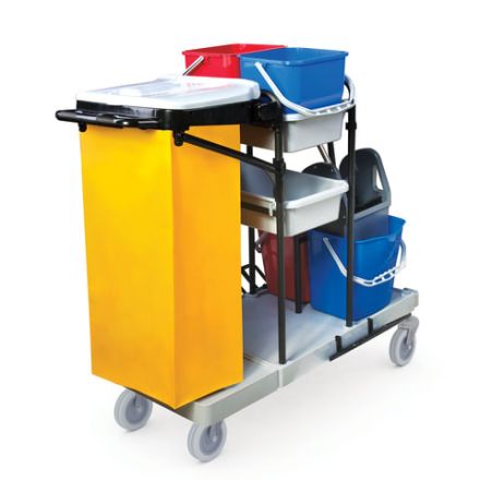 Тележка уборочная BRABIX, ведра 2х20 л, 2х11 л, механический отжим, держатель для мешка, мешок, 2 поддона, 601501 Тележка уборочная BRABIX, ведра 2х20 л, 2х11 л, механический отжим, держатель для мешка, мешок, 2 поддона, 601501