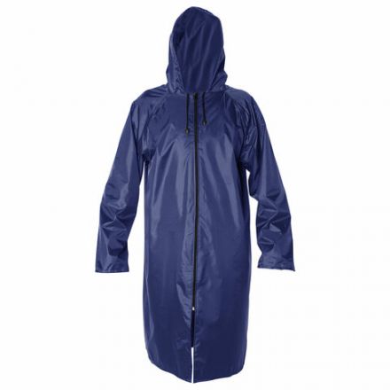 Дождевик-плащ синий на молнии многоразовый с ПВХ-покрытием, размер 52-54 (XL), рост 170-176, ГРАНДМАСТЕР, 610866 Дождевик-плащ синий на молнии многоразовый с ПВХ-покрытием, размер 52-54 (XL), рост 170-176, ГРАНДМАСТЕР, 610866