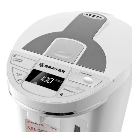 Термопот на 5,5 литров, 2 режима подачи воды BRAYER BR1091WH, 1450 Вт, 5 температурных режимов, белый Термопот на 5,5 литров, 2 режима подачи воды BRAYER BR1091WH, 1450 Вт, 5 температурных режимов, белый