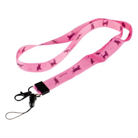 Лента для бейджей MESHU "Meow", 45см, петелька, карабин, опп пакет с европодвесом Лента для бейджей MESHU "Meow", 45см, петелька, карабин, опп пакет с европодвесом