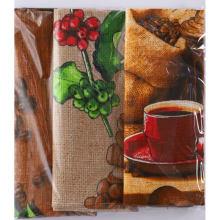 Набор полотенец 45х60- 3 шт., вафля 160 гр/м2, Коф. изобилие ассорти Набор полотенец 45х60- 3 шт., вафля 160 гр/м2, Коф. изобилие ассорти