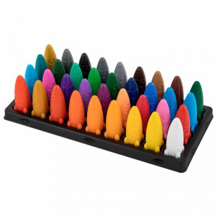 Восковые мелки фигурные BRAUBERG KIDS "РАКЕТА", НАБОР 36 цветов + НАКЛЕЙКИ В ПОДАРОК, 273084 Восковые мелки фигурные BRAUBERG KIDS "РАКЕТА", НАБОР 36 цветов + НАКЛЕЙКИ В ПОДАРОК, 273084